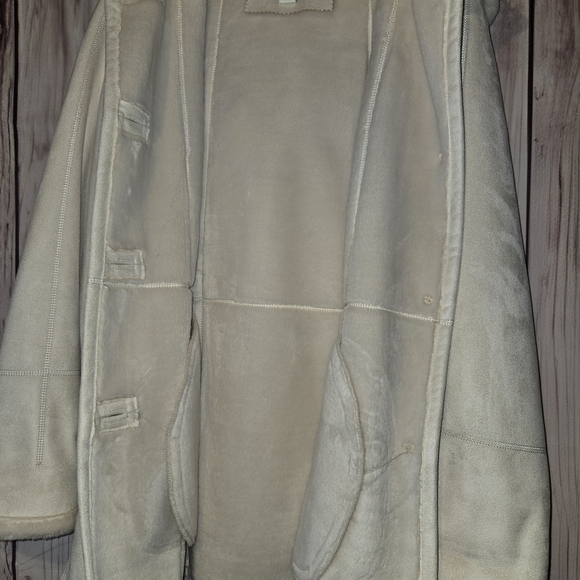 Appleseed's Classic Cream Suede Jacket With Removable Hood Womens Medium - Picture 6 of 7